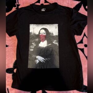 Mona Lisa Black Graphic Tee